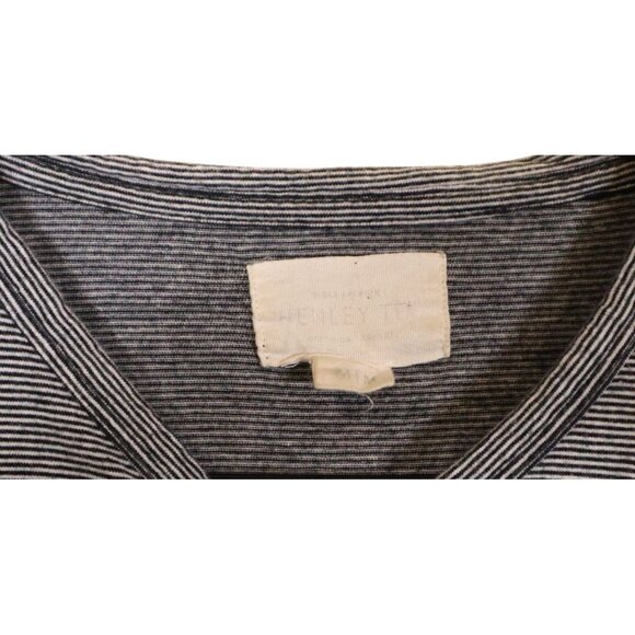 Striped Henley T-Shirt With Wooden Buttons M - Picture 3 of 9